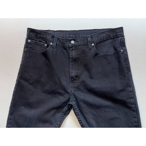 Levi's 512 Men's Slim Taper Jeans Stretch Size 38x30 Black Denim Dark Wash - Picture 5 of 10